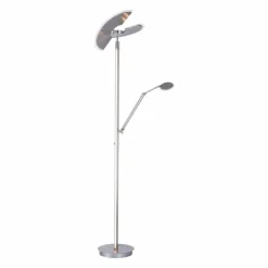 Luminaires Paul Neuhaus Éclairage Led|Lampadaire à vasque Paul Neuhaus PURE-MUTIL LED Acier brossé, 2 lumières