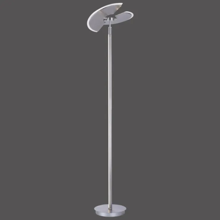 Luminaires Paul Neuhaus Lampadaires Et Lampes Sur Pied|Lampadaire à vasque Paul Neuhaus PURE-MUTIL LED Acier brossé, 2 lumières
