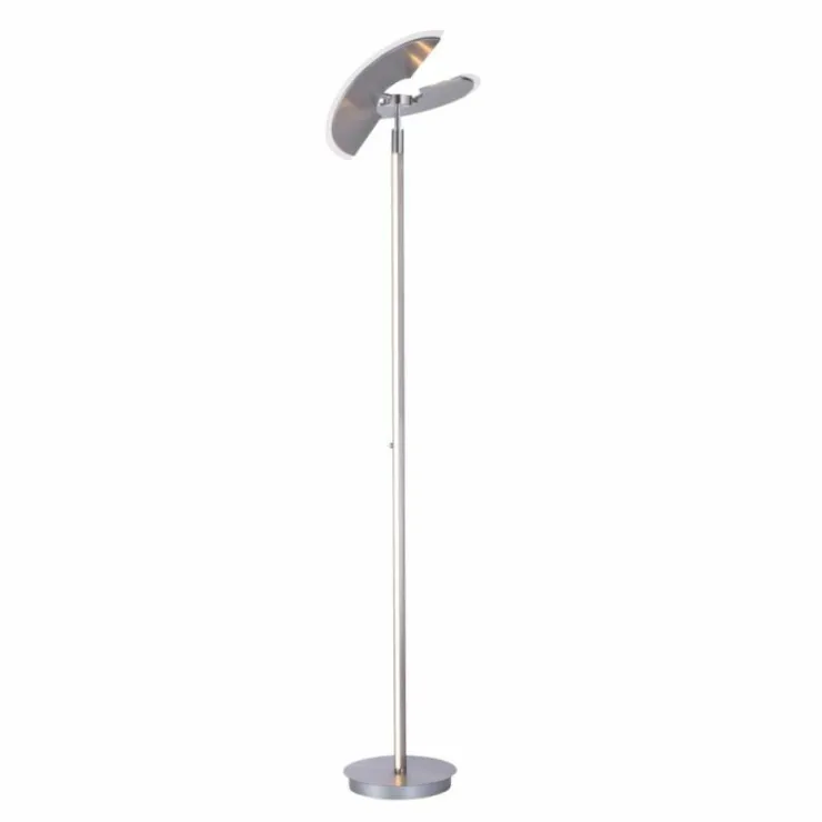 Luminaires Paul Neuhaus Lampadaires Et Lampes Sur Pied|Lampadaire à vasque Paul Neuhaus PURE-MUTIL LED Acier brossé, 2 lumières