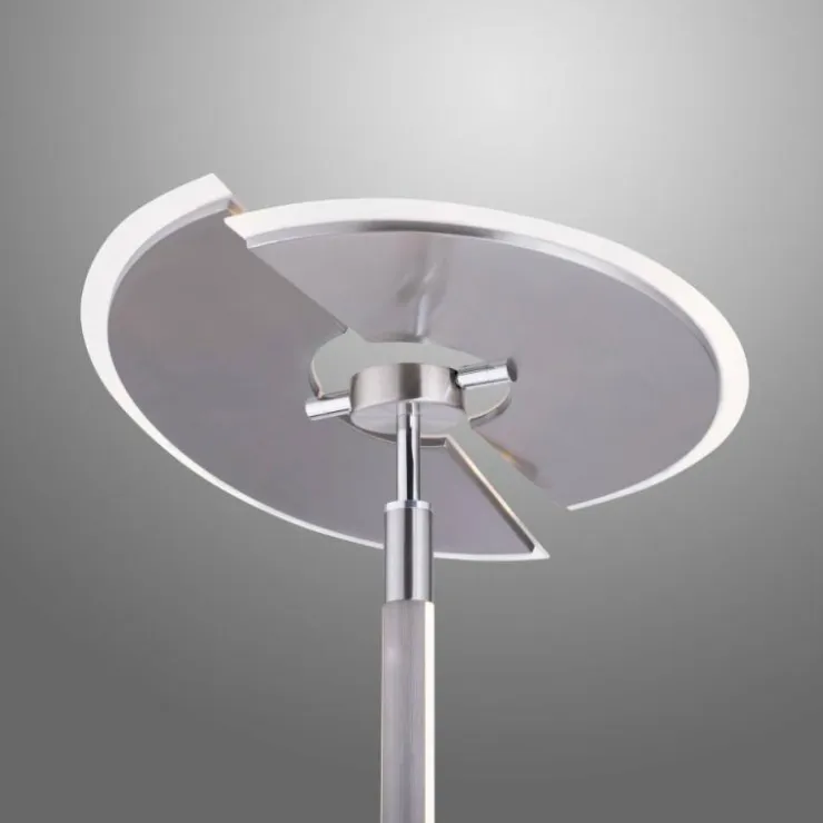 Luminaires Paul Neuhaus Lampadaires Et Lampes Sur Pied|Lampadaire à vasque Paul Neuhaus PURE-MUTIL LED Acier brossé, 2 lumières