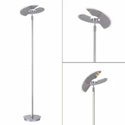 Luminaires Paul Neuhaus Lampadaires Et Lampes Sur Pied|Lampadaire à vasque Paul Neuhaus PURE-MUTIL LED Acier brossé, 2 lumières
