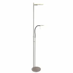 Luminaires Steinhauer Éclairage Led|Lampadaire à vasque Steinhauer Turound LED Acier brossé, 2 lumières