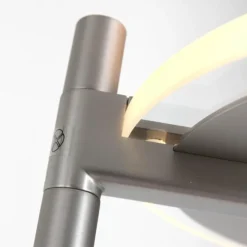 Luminaires Steinhauer Éclairage Led|Lampadaire à vasque Steinhauer Turound LED Acier brossé, 2 lumières