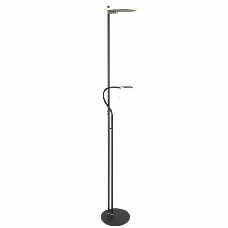 Luminaires Steinhauer Lampadaires Et Lampes Sur Pied|Lampadaire à vasque Steinhauer Turound LED Noir, 2 lumières