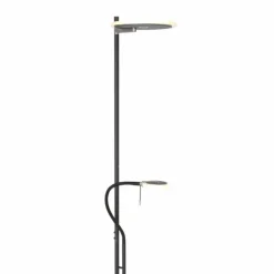 Luminaires Steinhauer Lampadaires Et Lampes Sur Pied|Lampadaire à vasque Steinhauer Turound LED Noir, 2 lumières