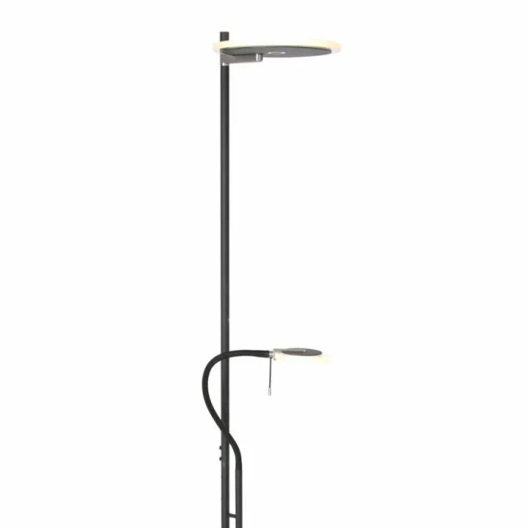 Luminaires Steinhauer Lampadaires Et Lampes Sur Pied|Lampadaire à vasque Steinhauer Turound LED Noir, 2 lumières