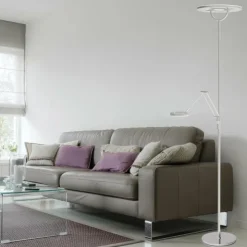 Luminaires Steinhauer Éclairage Led|Lampadaire à vasque Steinhauer Soleil LED Acier brossé, 2 lumières