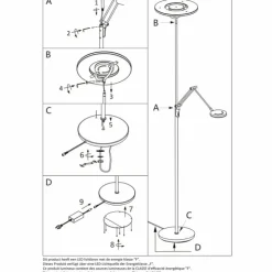 Luminaires Steinhauer Éclairage Led|Lampadaire à vasque Steinhauer Soleil LED Noir, 2 lumières