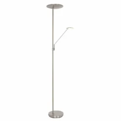 Luminaires Steinhauer Éclairage Led|Lampadaire à vasque Steinhauer Daphne LED Acier brossé, 2 lumières
