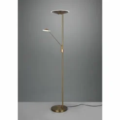Luminaires Trio Éclairage Led|Lampadaire à vasque Trio Brantford LED Vieux laiton, 1 lumière
