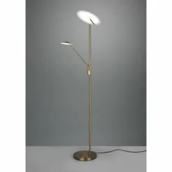 Luminaires Trio Éclairage Led|Lampadaire à vasque Trio Brantford LED Vieux laiton, 1 lumière