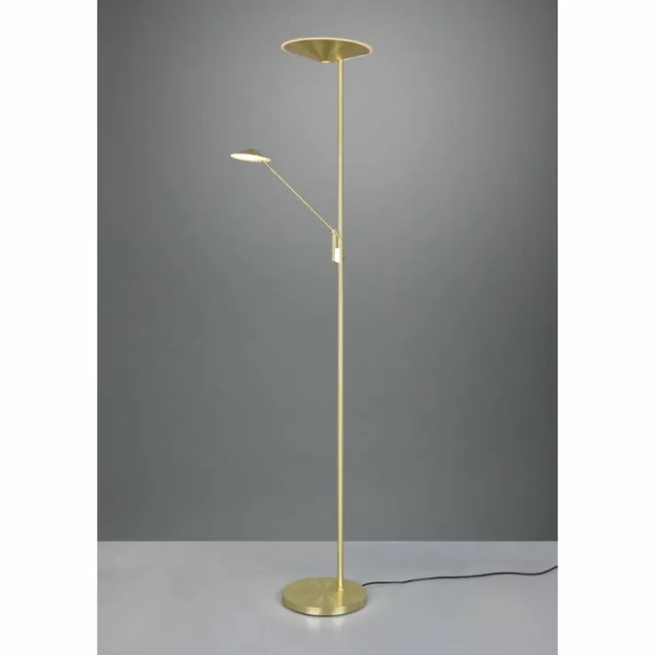 Luminaires Trio Éclairage Led|Lampadaire à vasque Trio Brantford LED Laiton, 1 lumière