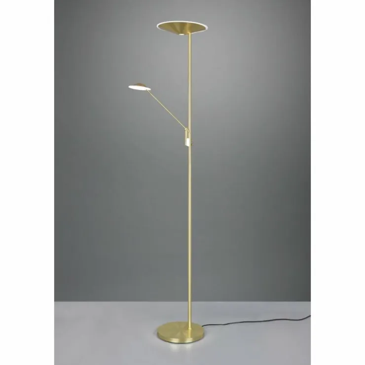 Luminaires Trio Éclairage Led|Lampadaire à vasque Trio Brantford LED Laiton, 1 lumière
