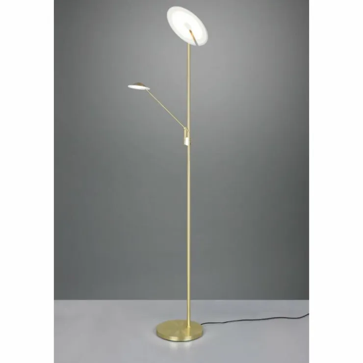 Luminaires Trio Éclairage Led|Lampadaire à vasque Trio Brantford LED Laiton, 1 lumière