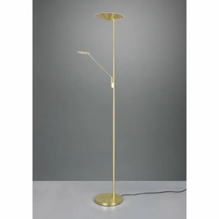 Luminaires Trio Éclairage Led|Lampadaire à vasque Trio Brantford LED Laiton, 1 lumière