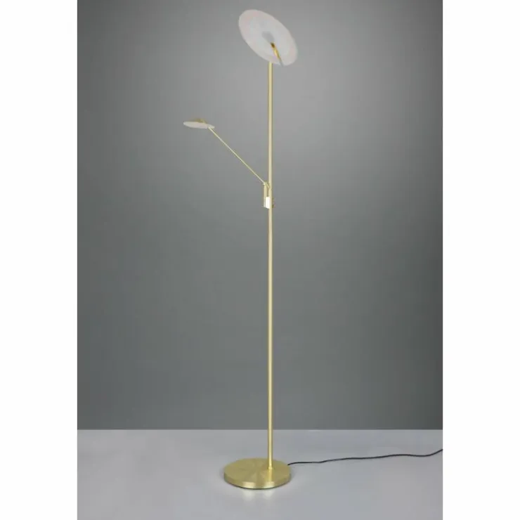 Luminaires Trio Éclairage Led|Lampadaire à vasque Trio Brantford LED Laiton, 1 lumière