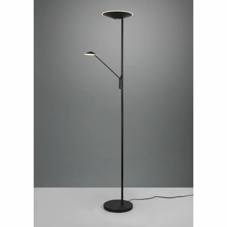 Luminaires Trio Éclairage Led|Lampadaire à vasque Trio Brantford LED Noir, 1 lumière