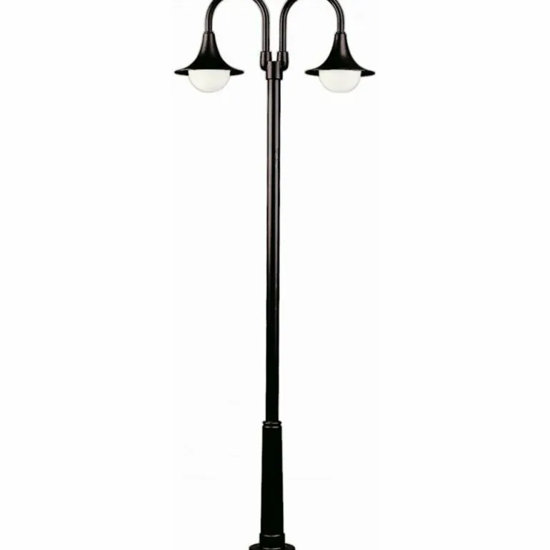 Lampadaire Albert 2047 Noir, 2 lumières