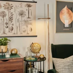 hofstein Éclairage Led|Lampadaire Anneau LED Cuivre, 1 lumière