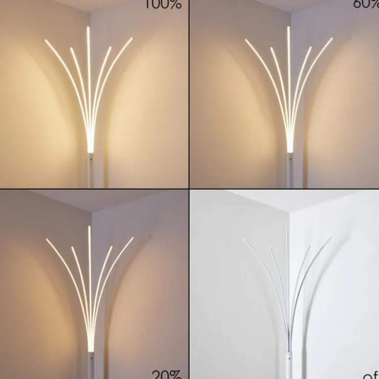 hofstein Lampadaires Et Lampes Sur Pied|Lampadaire Bakersfield LED Blanc, 1 lumière