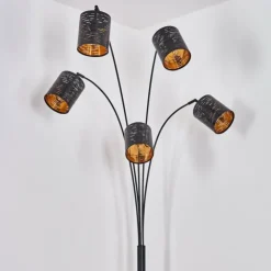 hofstein Lampadaires Et Lampes Sur Pied|Lampadaire Bathinda Noir, 5 lumières