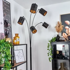 hofstein Lampadaires Et Lampes Sur Pied|Lampadaire Bathinda Noir, 5 lumières