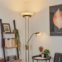 hofstein Éclairage Led|Lampadaire Biot LED Laiton, 2 lumières