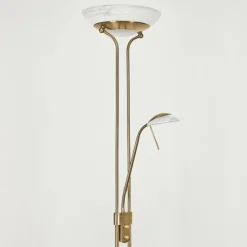 hofstein Éclairage Led|Lampadaire Biot LED Laiton, 2 lumières