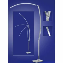 Luminaires B-Leuchten Lampadaires Et Lampes Sur Pied|Lampadaire B-Leuchten TREE LED Chrome, Nickel mat, 1 lumière