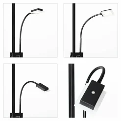 Luminaires Brilliant Éclairage Led|Lampadaire Brilliant Forrester LED Noir, 2 lumières