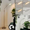 hofstein Lampadaires Et Lampes Sur Pied|Lampadaire Chirep LED Nickel mat, 1 lumière