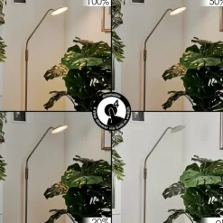 hofstein Lampadaires Et Lampes Sur Pied|Lampadaire Chirep LED Nickel mat, 1 lumière