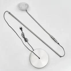 hofstein Lampadaires Et Lampes Sur Pied|Lampadaire Chirep LED Nickel mat, 1 lumière