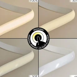 hofstein Éclairage Led|Lampadaire Cochato LED Blanc, 1 lumière