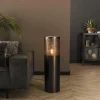 hofstein Lampadaires Et Lampes Sur Pied|Lampadaire Cylinder Nickel mat, Noir, 1 lumière