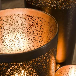hofstein Lampadaires Et Lampes Sur Pied|Lampadaire Cylinder Nickel mat, Noir, 1 lumière