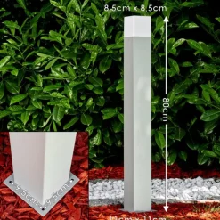 Lampadaire d'extérieur Algier LED Gris, 1 lumière