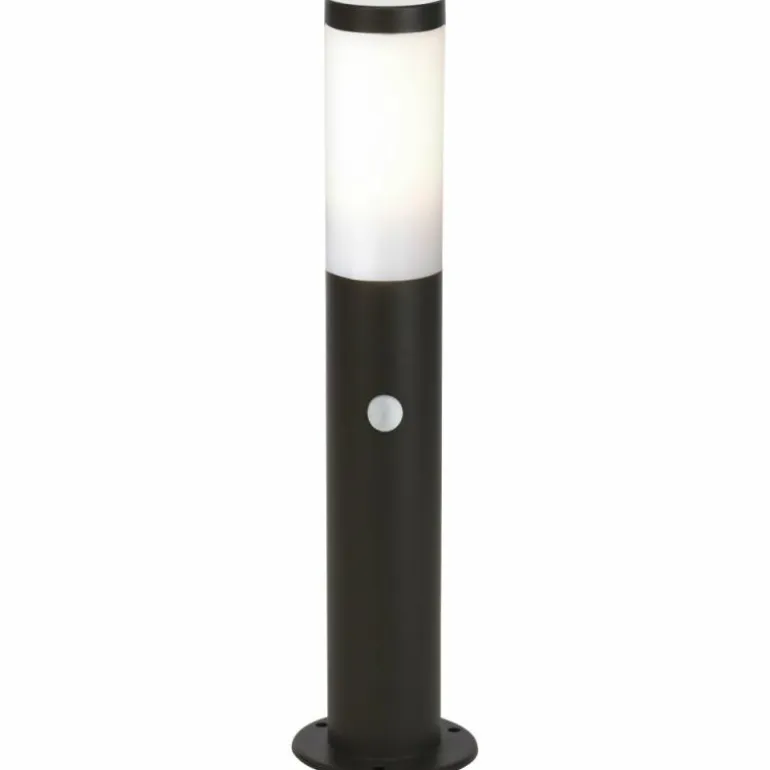 Lampadaire d'extérieur Brilliant-Leuchten Dody Noir, 1 lumière, Détecteur de mouvement