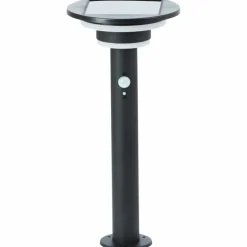 Lampadaire d'extérieur Brilliant Garvina LED Noir, 1 lumière, Détecteur de mouvement