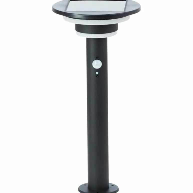 Lampadaire d'extérieur Brilliant Garvina LED Noir, 1 lumière, Détecteur de mouvement