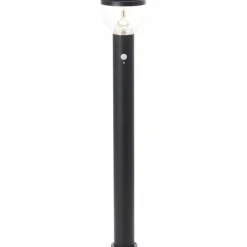 Lampadaire d'extérieur Brilliant Tulip LED Noir, 1 lumière, Détecteur de mouvement