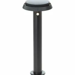 Lampadaire d'extérieur Brilliant Alvero LED Noir, 1 lumière, Détecteur de mouvement