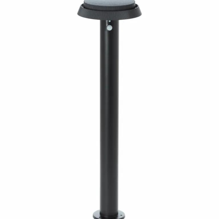 Lampadaire d'extérieur Brilliant Alvero LED Noir, 1 lumière, Détecteur de mouvement
