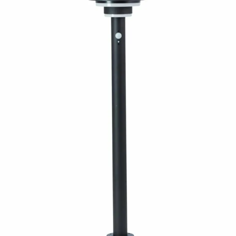 Lampadaire d'extérieur Brilliant Garvina LED Noir, 1 lumière, Détecteur de mouvement