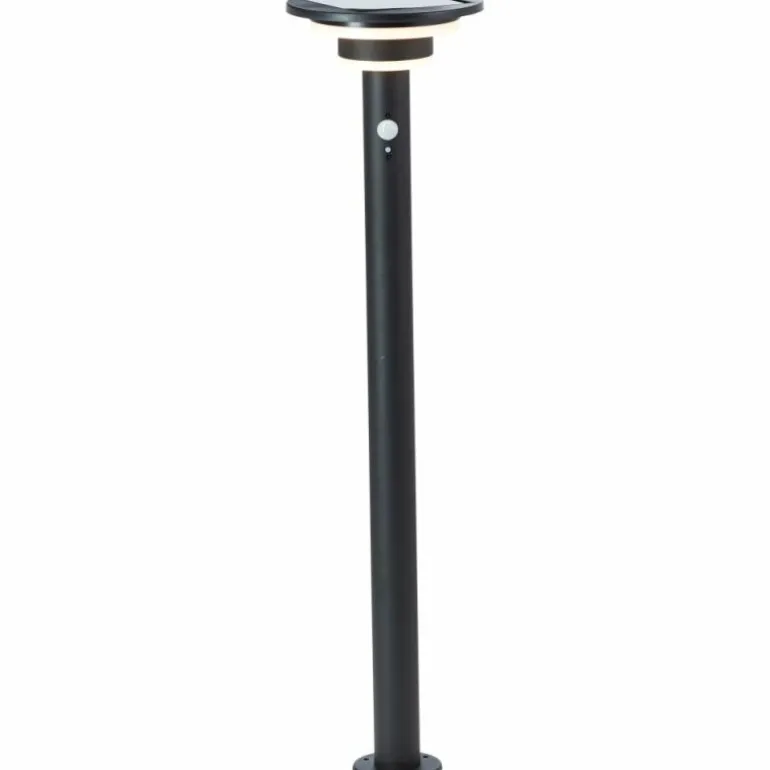 Lampadaire d'extérieur Brilliant Garvina LED Noir, 1 lumière, Détecteur de mouvement