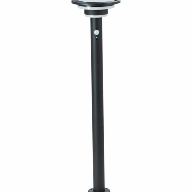 Lampadaire d'extérieur Brilliant Garvina LED Noir, 1 lumière, Détecteur de mouvement