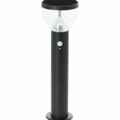 Lampadaire d'extérieur Brilliant Tulip LED Noir, 1 lumière, Détecteur de mouvement