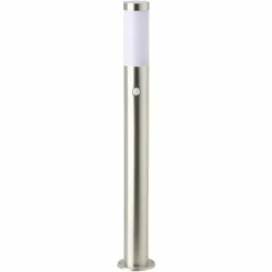Lampadaire d'extérieur Brilliant Chorus Acier inoxydable, 1 lumière, Détecteur de mouvement