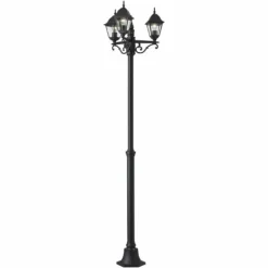 Lampadaire d'extérieur Brilliant Newport Noir, 3 lumières