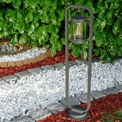 Lampadaire d'extérieur Fulham Anthracite, 1 lumière